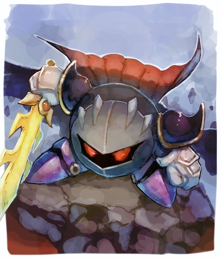meta knight (kirby and 1 more) drawn by shiburingaru