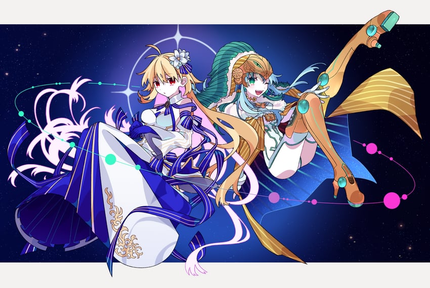 arcueid brunestud, archetype earth, and kukulkan (fate and 2 more) drawn by kujiramaru