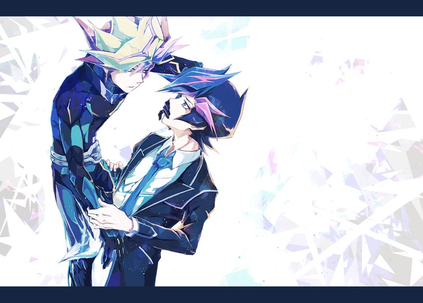 fujiki yusaku and playmaker (yu-gi-oh! and 1 more) drawn by ikkei