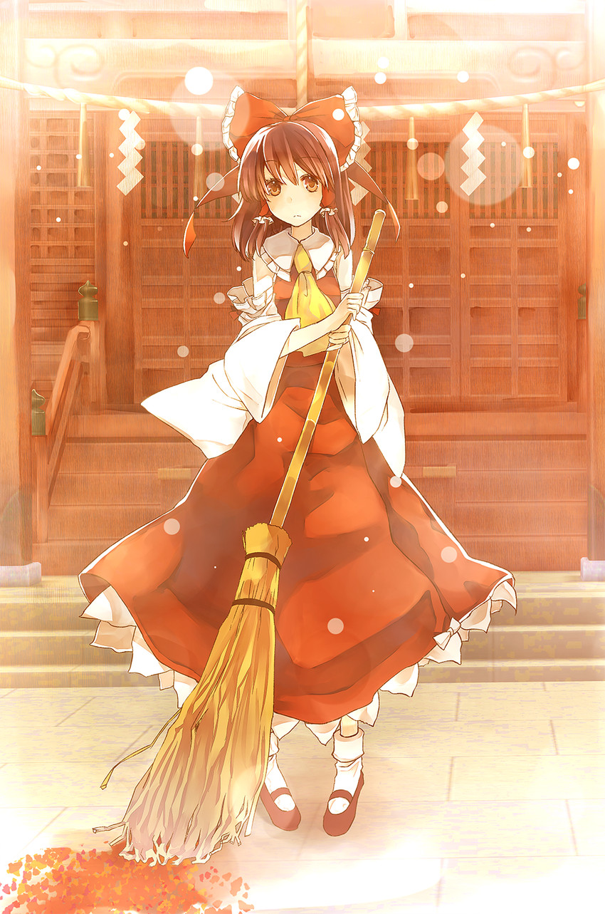hakurei reimu (touhou) drawn by atoki