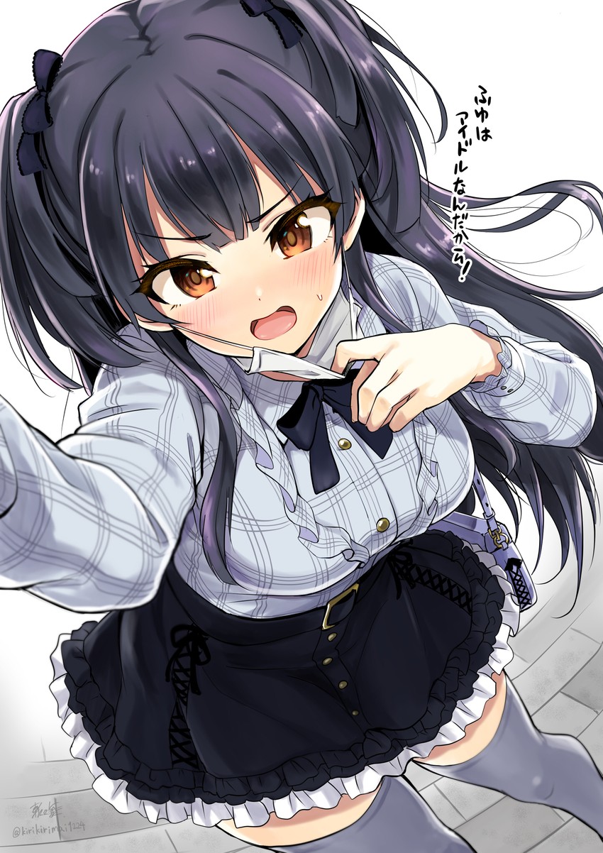 mayuzumi fuyuko (idolmaster and 1 more) drawn by kirikirimai_(kkm)
