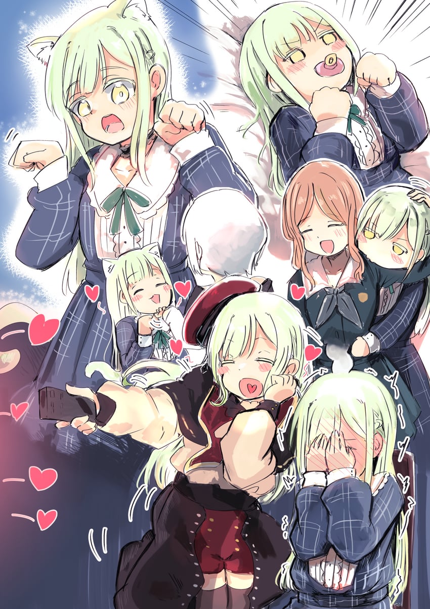 nagasaki soyo, wakaba mutsumi, kaname raana, and mortis (bang dream! and 1 more) drawn by icarus_(2010741)