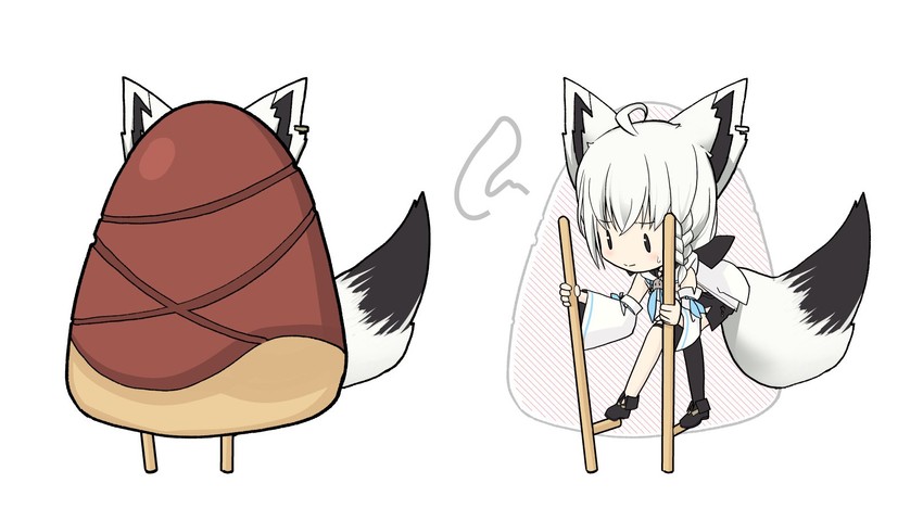 shirakami fubuki and oruyanke (hololive) drawn by tonogai_yoshiki