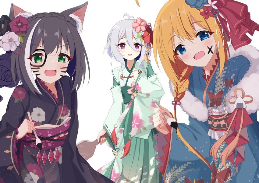 karyl, kokkoro, and pecorine (princess connect!) drawn by syurimp