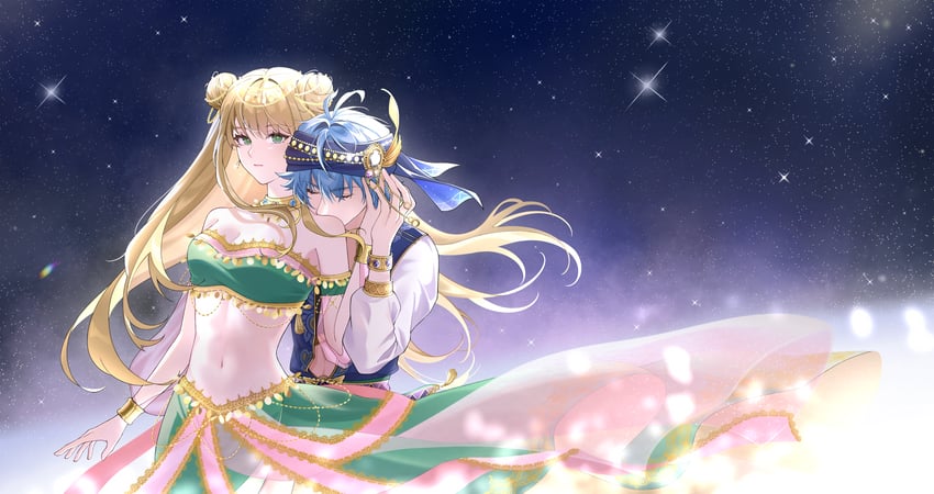 lan ruobing and ye feng (zhandou wang zhi jufeng zhan hun) drawn by lune_alizee