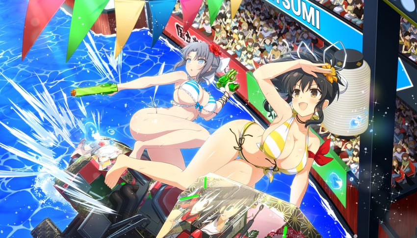 yumi, asuka, homura, and miyabi (senran kagura and 2 more) drawn by ootomo_takuji