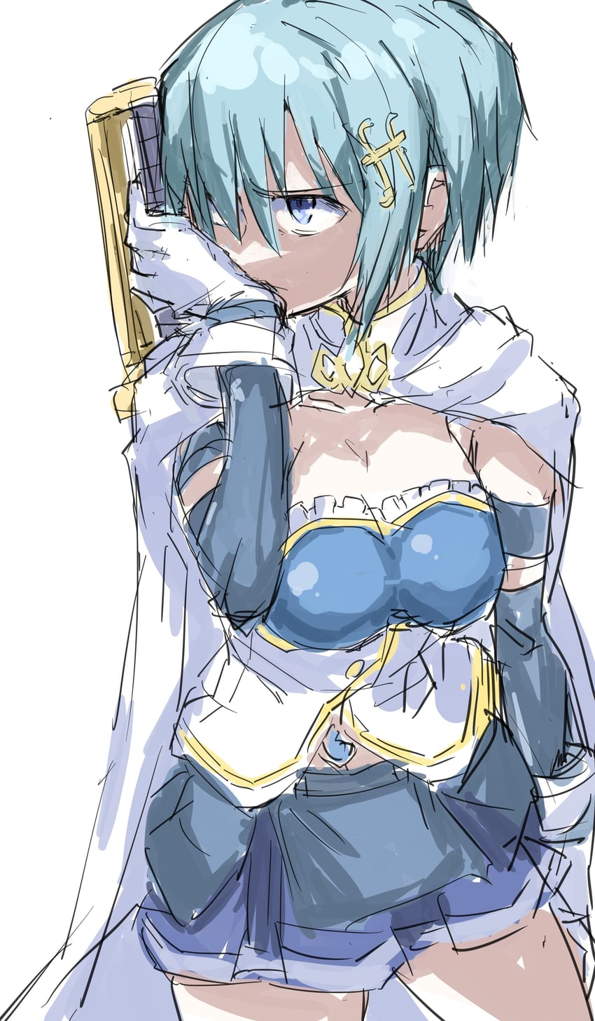miki sayaka (mahou shoujo madoka magica) drawn by hebi_(rarata6o)