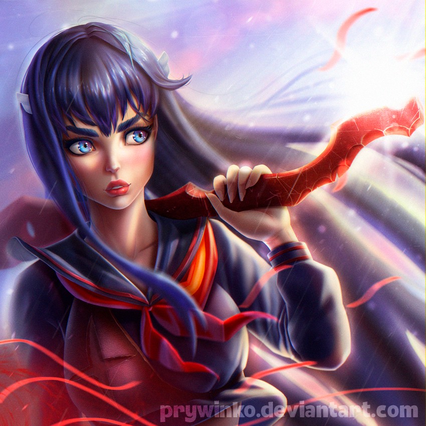 senketsu and kiryuuin satsuki (kill la kill) drawn by prywinko