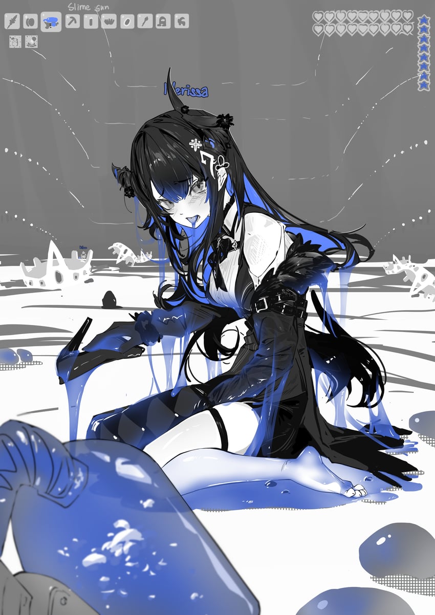 nerissa ravencroft (hololive and 2 more) drawn by old_metal_666