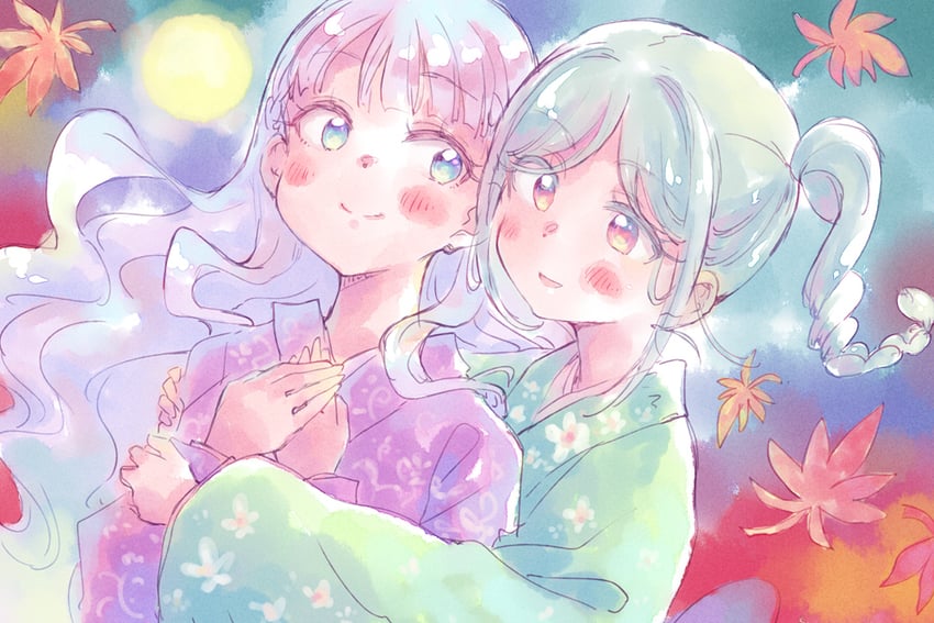 wien margarete and onitsuka tomari (love live! and 1 more) drawn by nekokun