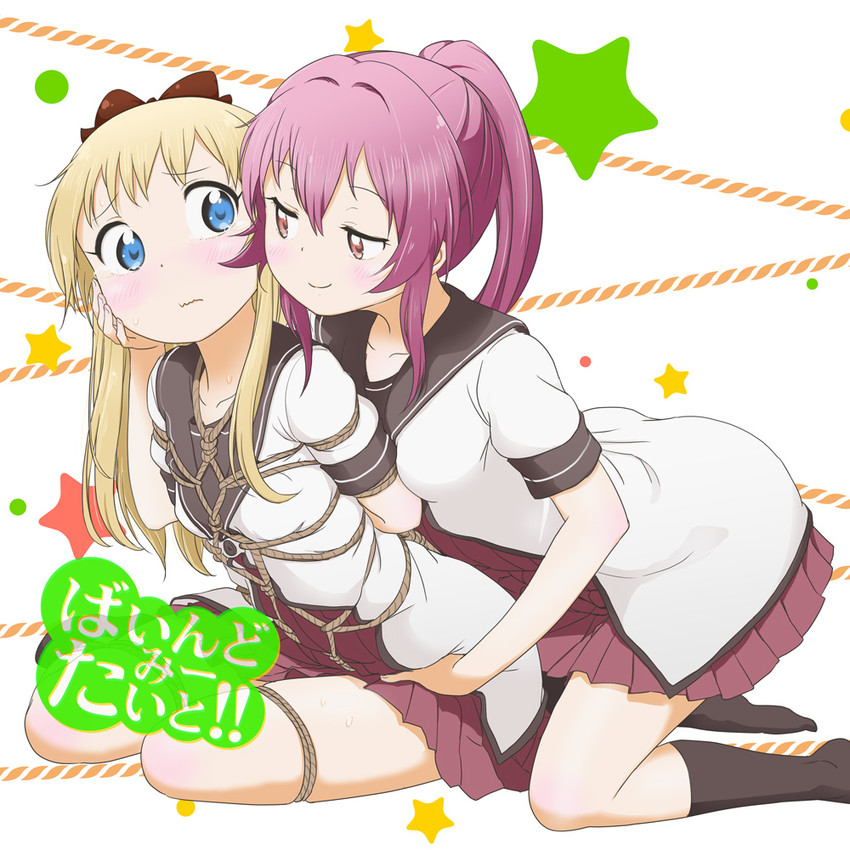 toshinou kyouko and sugiura ayano (yuruyuri) drawn by 9so_(ponchon)