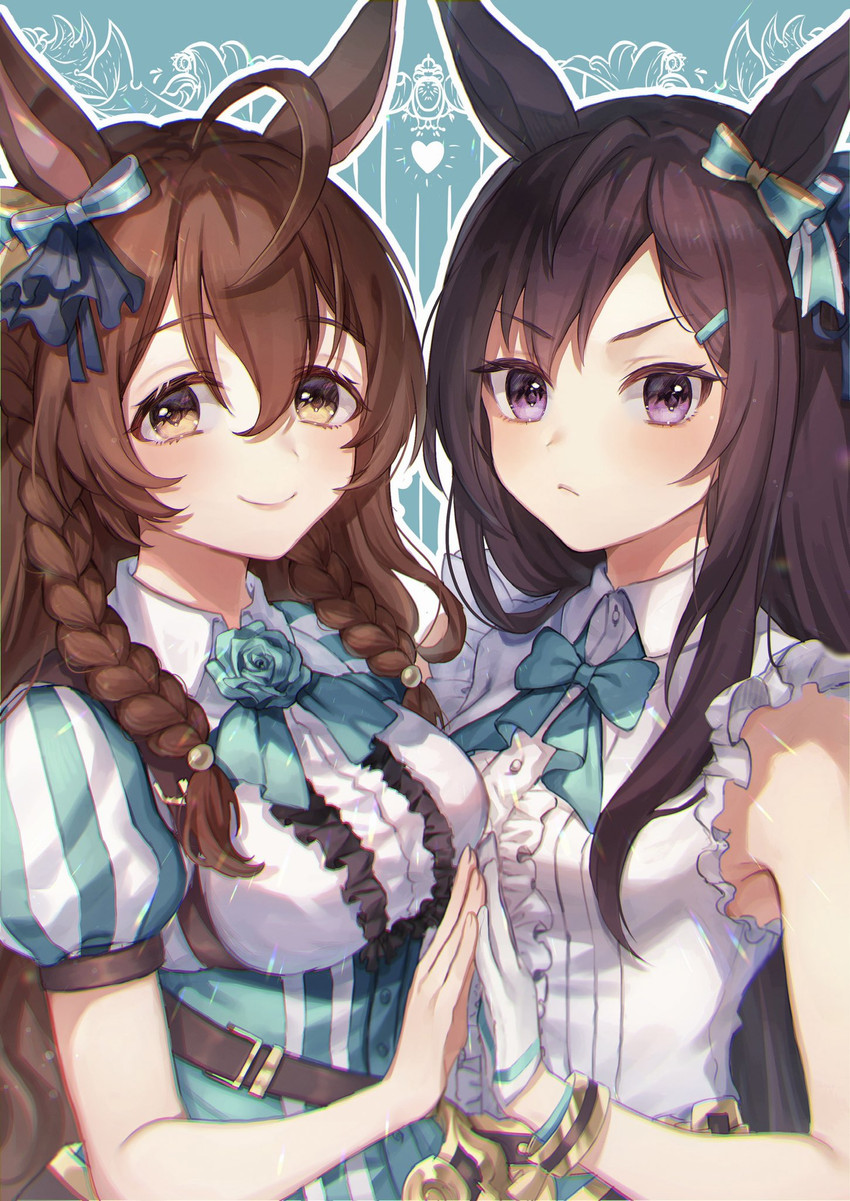mejiro dober and mejiro bright (umamusume) drawn by chan_hone_pkpk