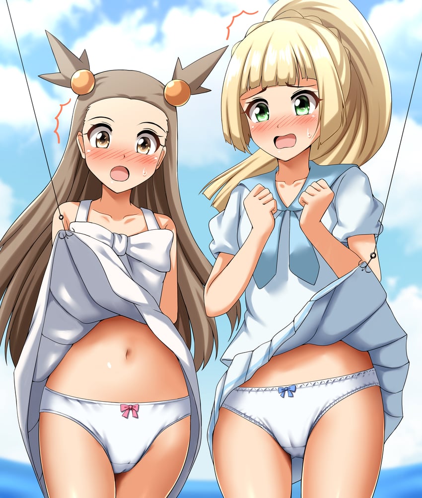 lillie and jasmine (pokemon and 2 more) drawn by zanntetu