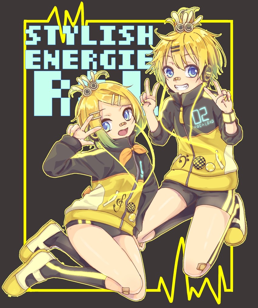 kagamine rin and kagamine len (vocaloid and 1 more) drawn by harusamesyota