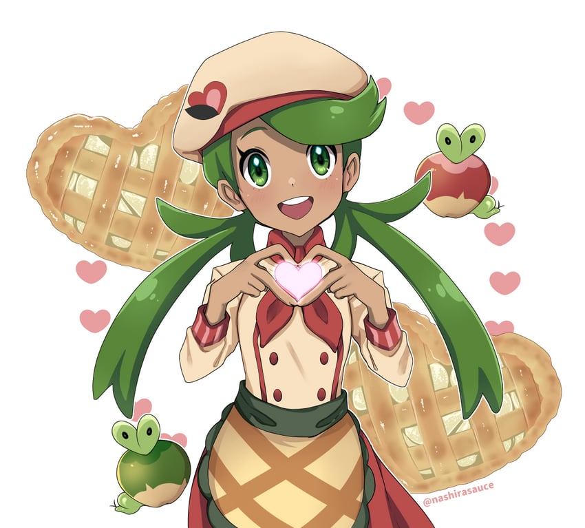 applin and mallow (pokemon and 1 more) drawn by nashirasauce