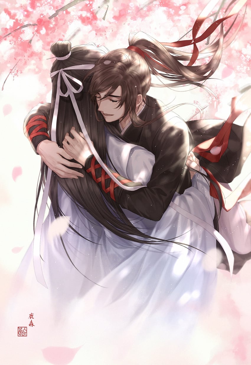 wei wuxian and lan wangji (modao zushi) drawn by blacrist