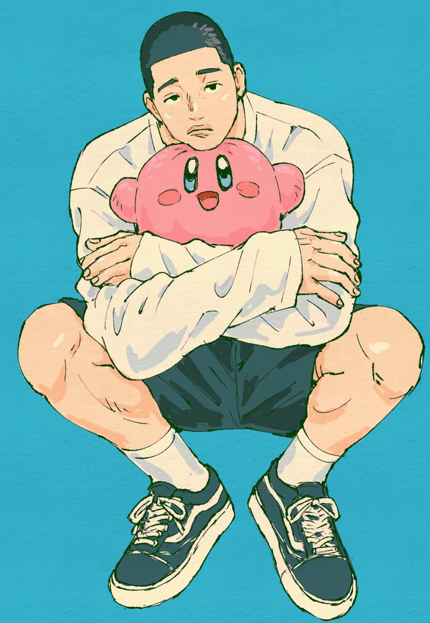 kirby and fukatsu kazunari (kirby and 1 more) drawn by odakyumcdgk