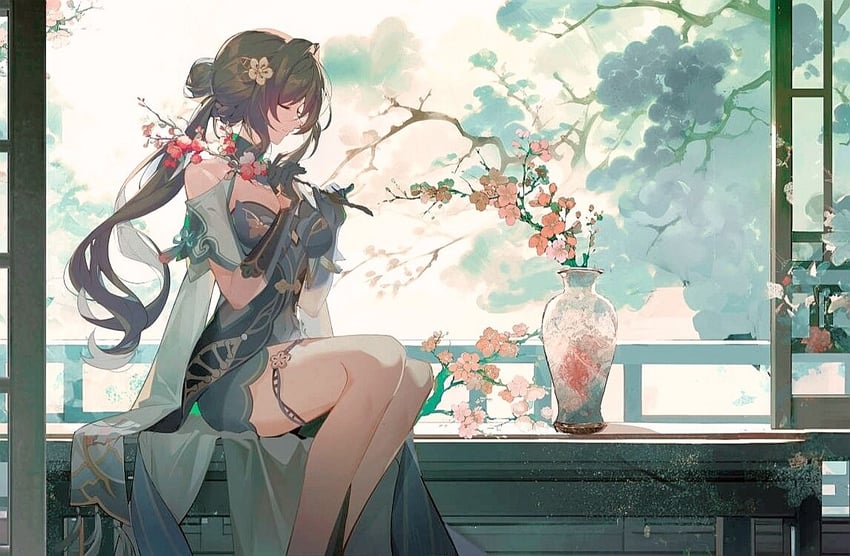 ruan mei (honkai and 1 more) drawn by hiroww