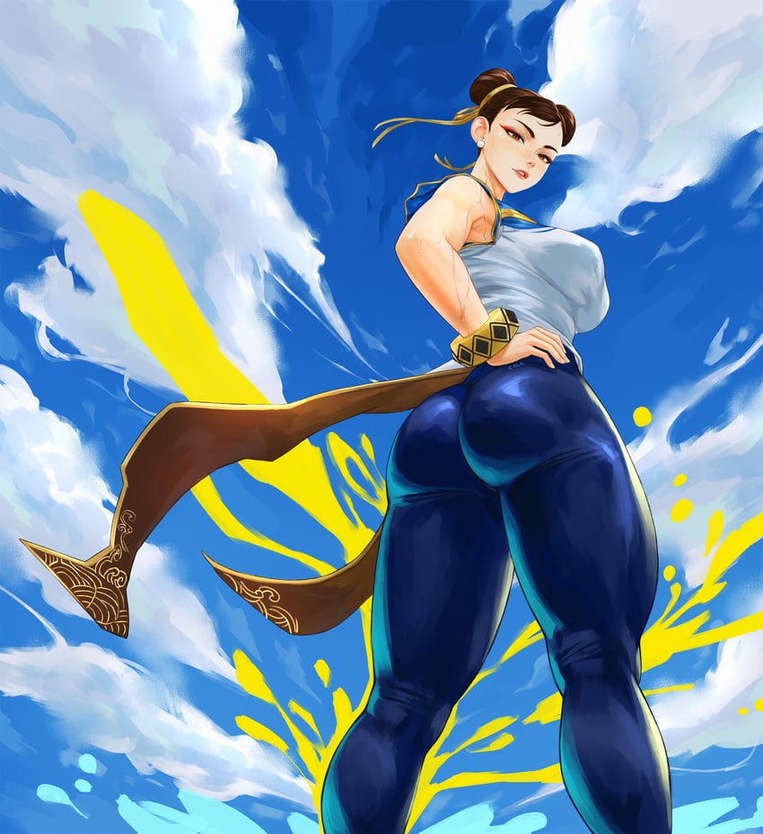 chun-li (street fighter and 1 more) drawn by gabriel_carrasquillo
