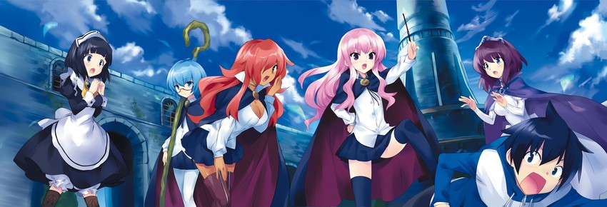 louise francoise le blanc de la valliere, siesta, tabitha, hiraga saito, henrietta de tristain, and 1 more (zero no tsukaima) drawn by usatsuka_eiji