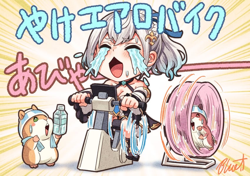 shirogane noel and dan'in-san (hololive) drawn by buru-dai