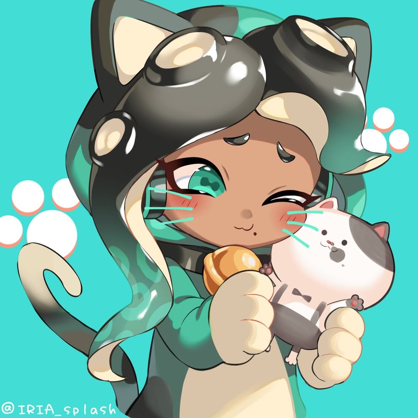 marina and li'l judd (splatoon and 1 more) drawn by iria_(yumeirokingyo)