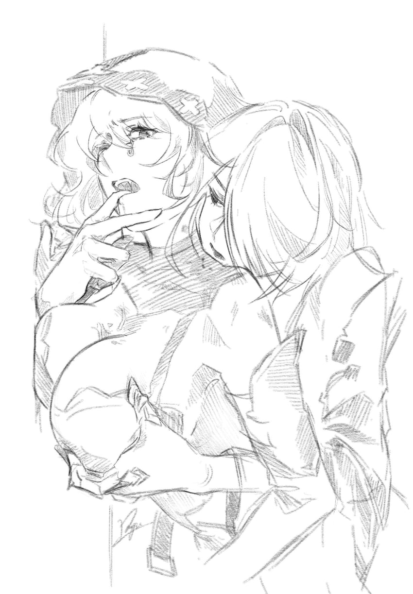 acheron and black swan (honkai and 1 more) drawn by choryu_ofteyvat