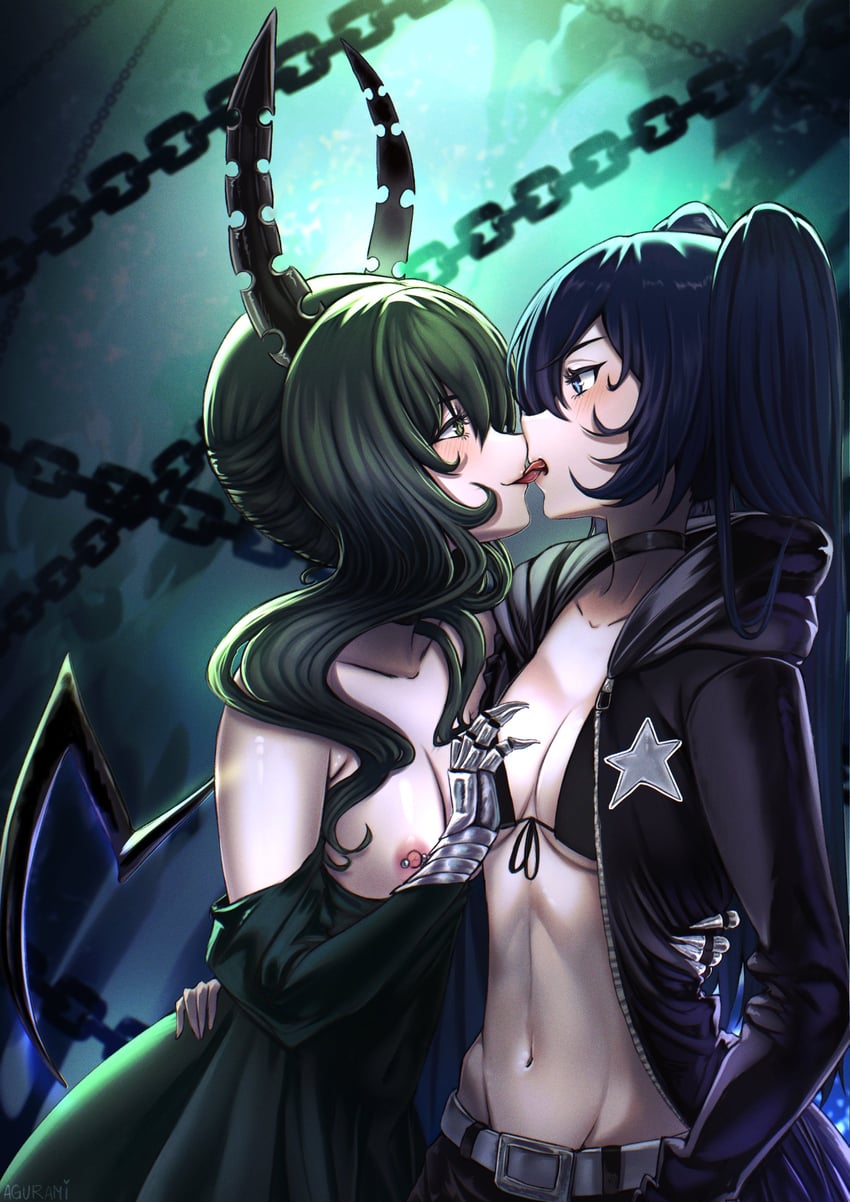 black rock shooter and dead master (black rock shooter) drawn by agurami