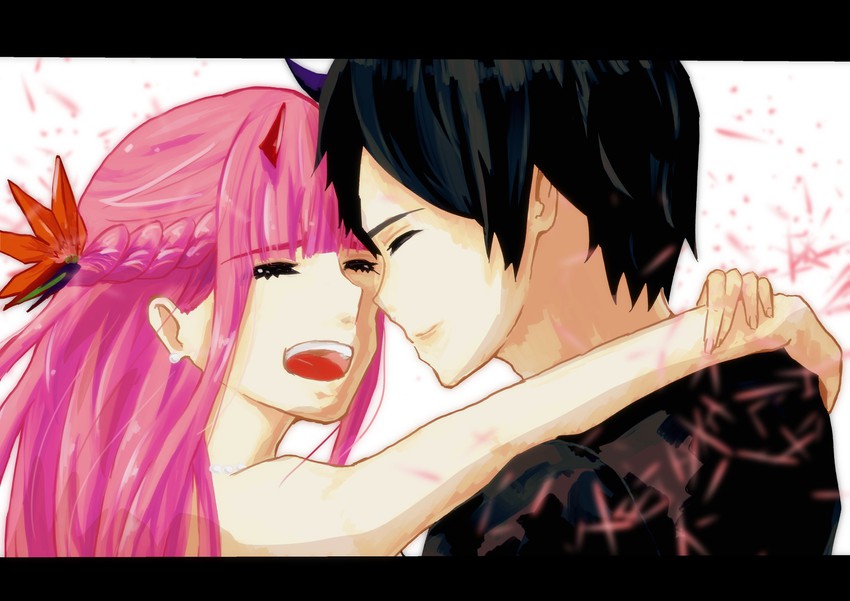 zero two and hiro (darling in the franxx) drawn by pakiranleo