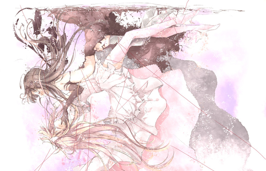 akemi homura, kaname madoka, ultimate madoka, and akuma homura (mahou shoujo madoka magica and 1 more) drawn by kuma_(happylocation)