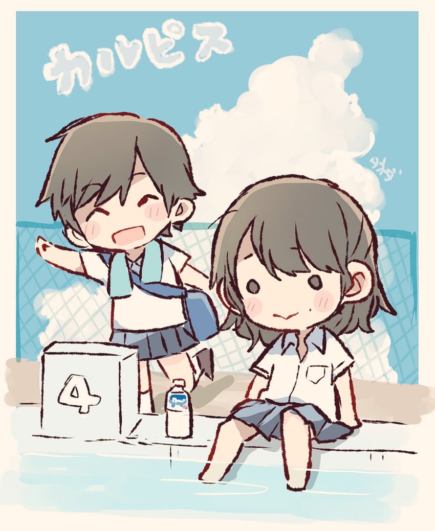 okada nana and murayama yuiri (real life and 2 more) drawn by taneda_yuuta