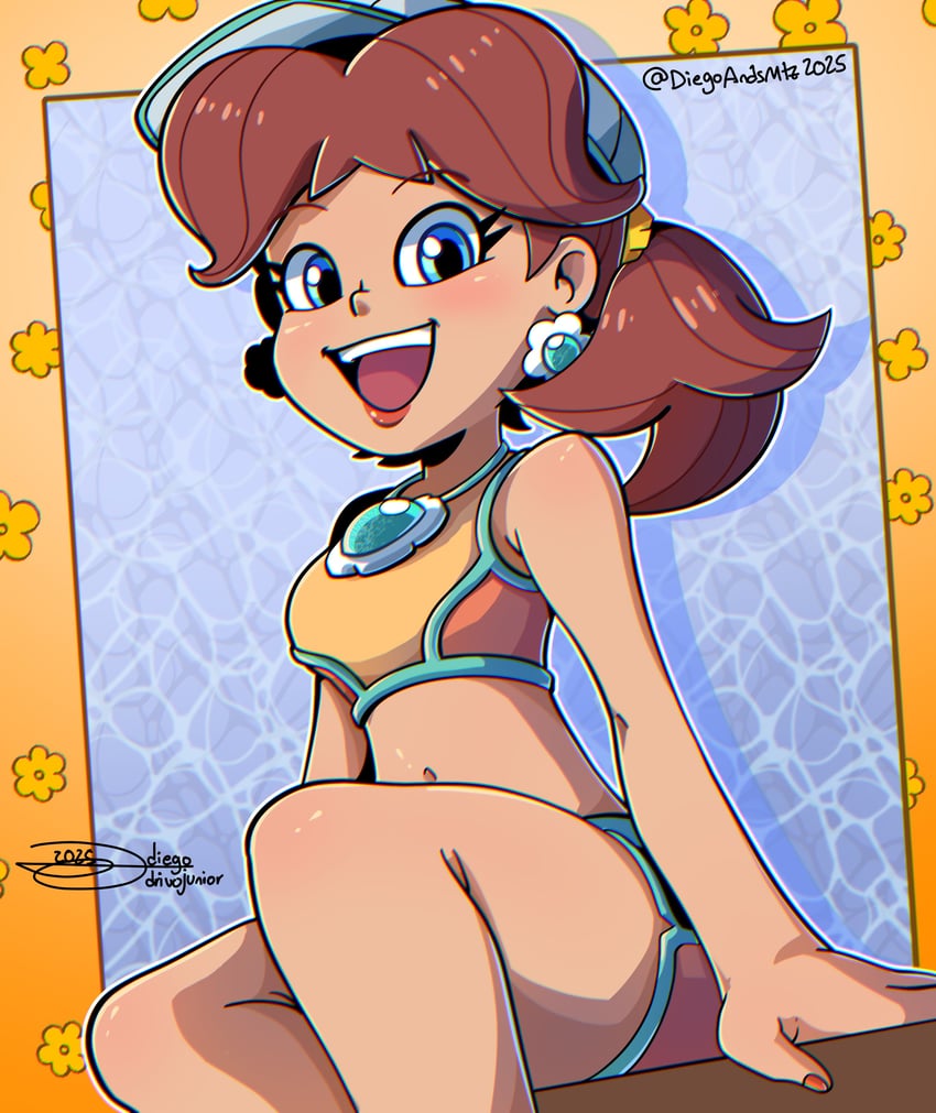 princess daisy (mario and 2 more) drawn by diegoandsmtz
