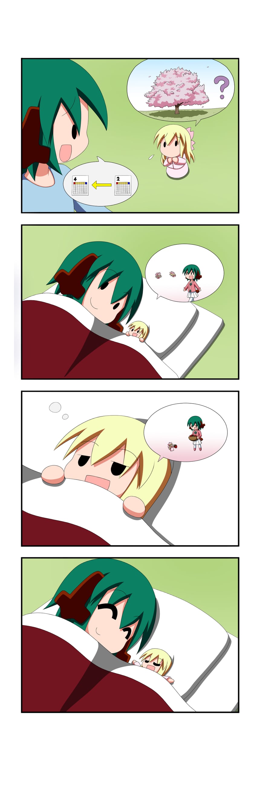 kasodani kyouko and lily white (touhou) drawn by rakugaki-biyori