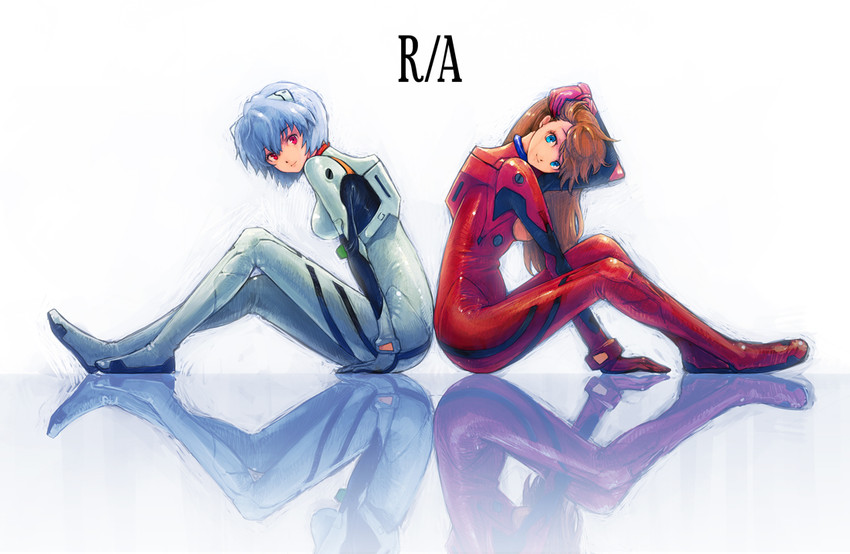 souryuu asuka langley and ayanami rei (neon genesis evangelion) drawn by boyaking