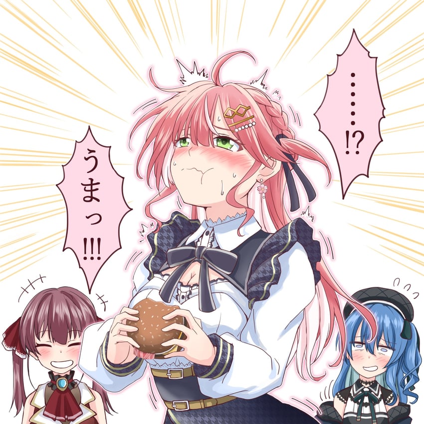 houshou marine, hoshimachi suisei, and sakura miko (hololive) drawn by nekopero35