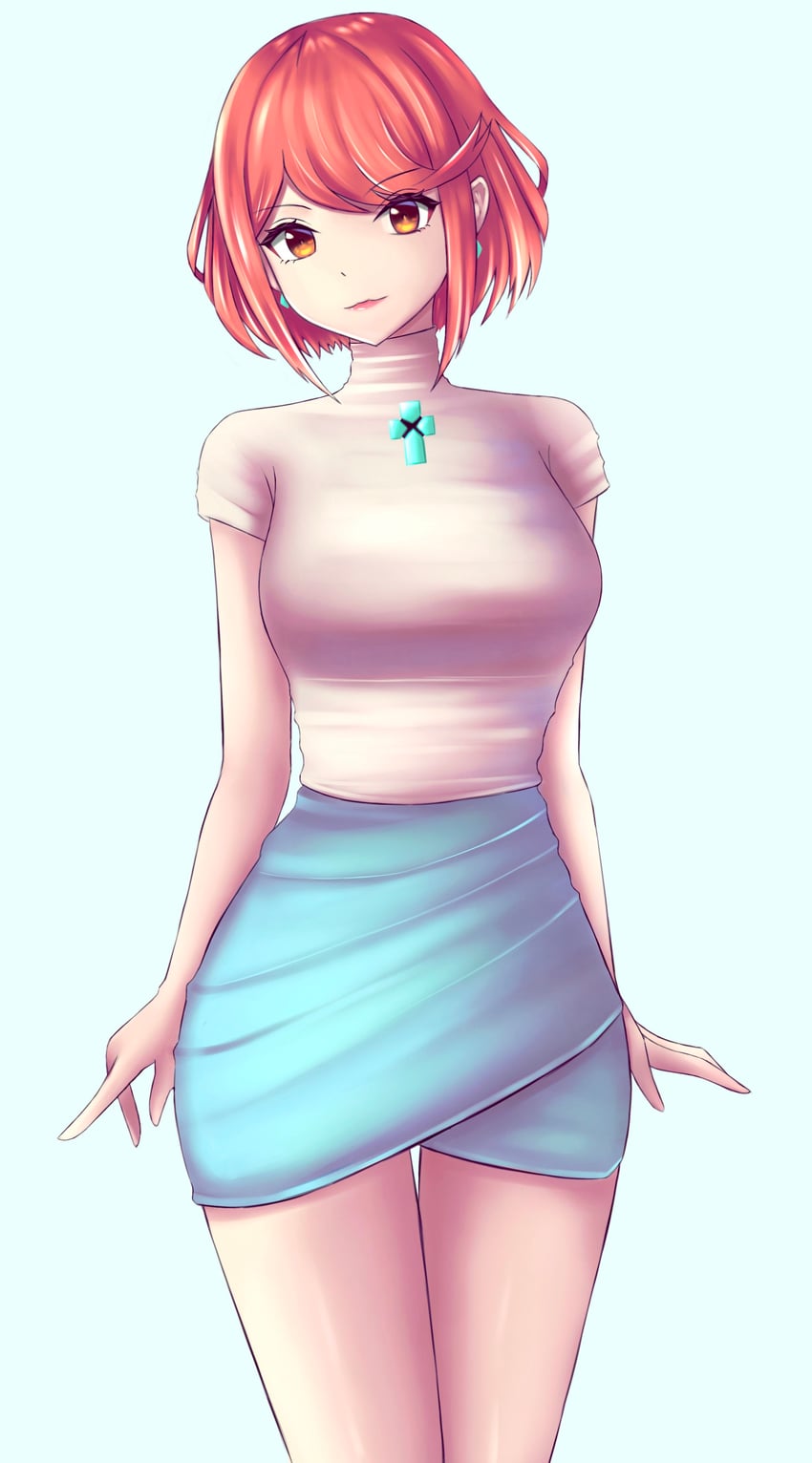 pyra (xenoblade chronicles and 1 more) drawn by langspower