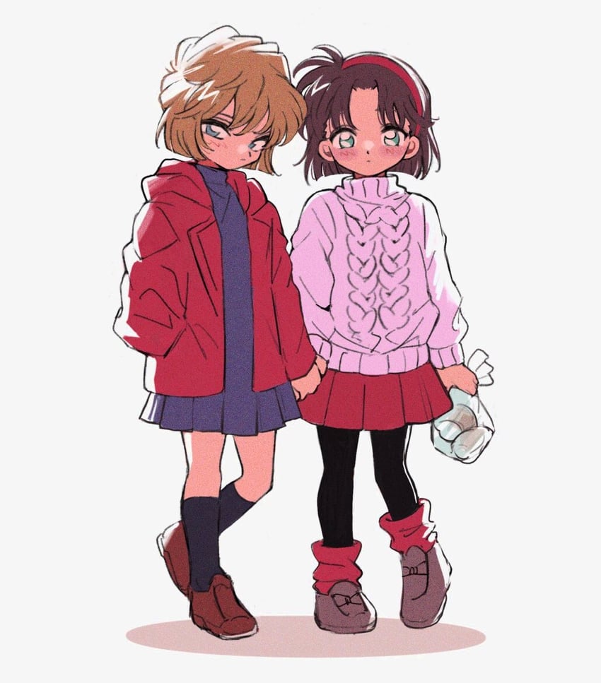 haibara ai and yoshida ayumi (meitantei conan) drawn by ba_ko