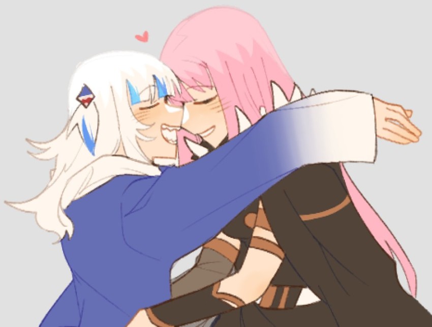 gawr gura and mori calliope (hololive and 1 more) drawn by jay_star