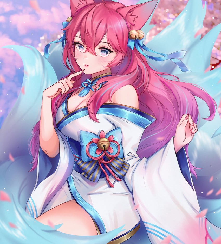 ahri and spirit blossom ahri (league of legends) drawn by ella_7737