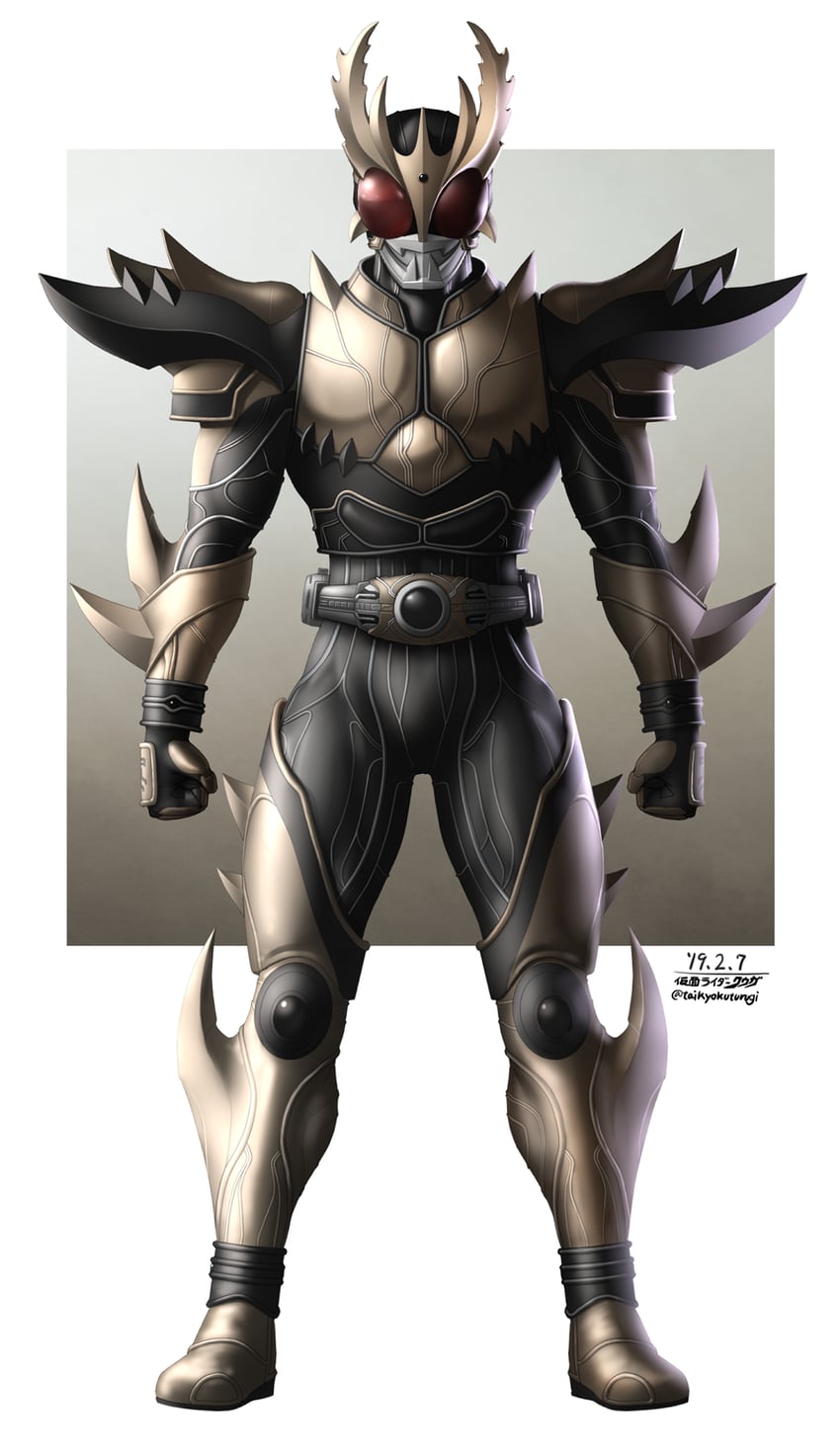 kamen rider kuuga (kamen rider and 2 more) drawn by taikyoku_tsurugi