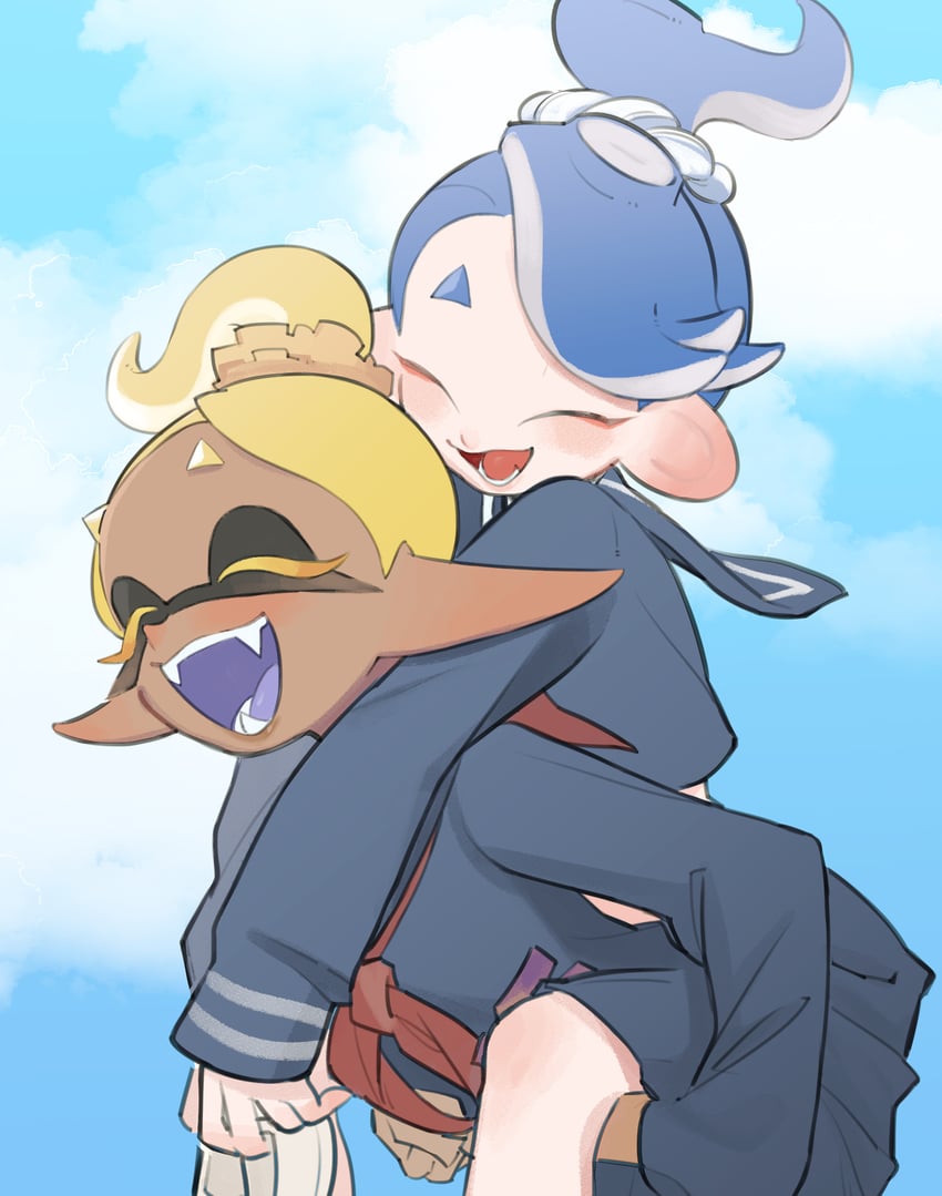 shiver and frye (splatoon and 1 more) drawn by mainichi_yamucha