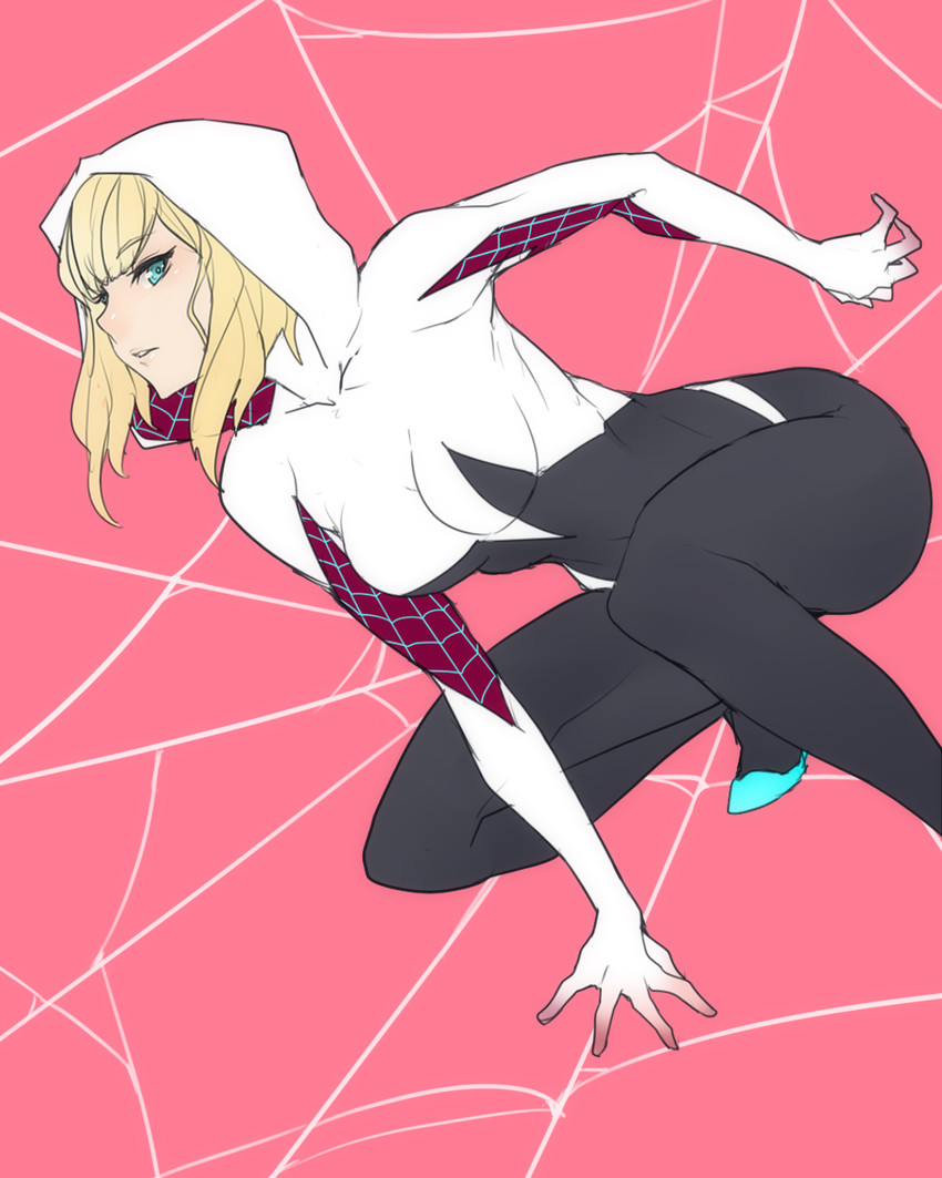 spider-gwen and gwen stacy (marvel) drawn by ban!_(bansankan)