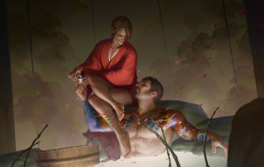 leon s. kennedy and chris redfield (resident evil and 1 more) drawn by sgl08