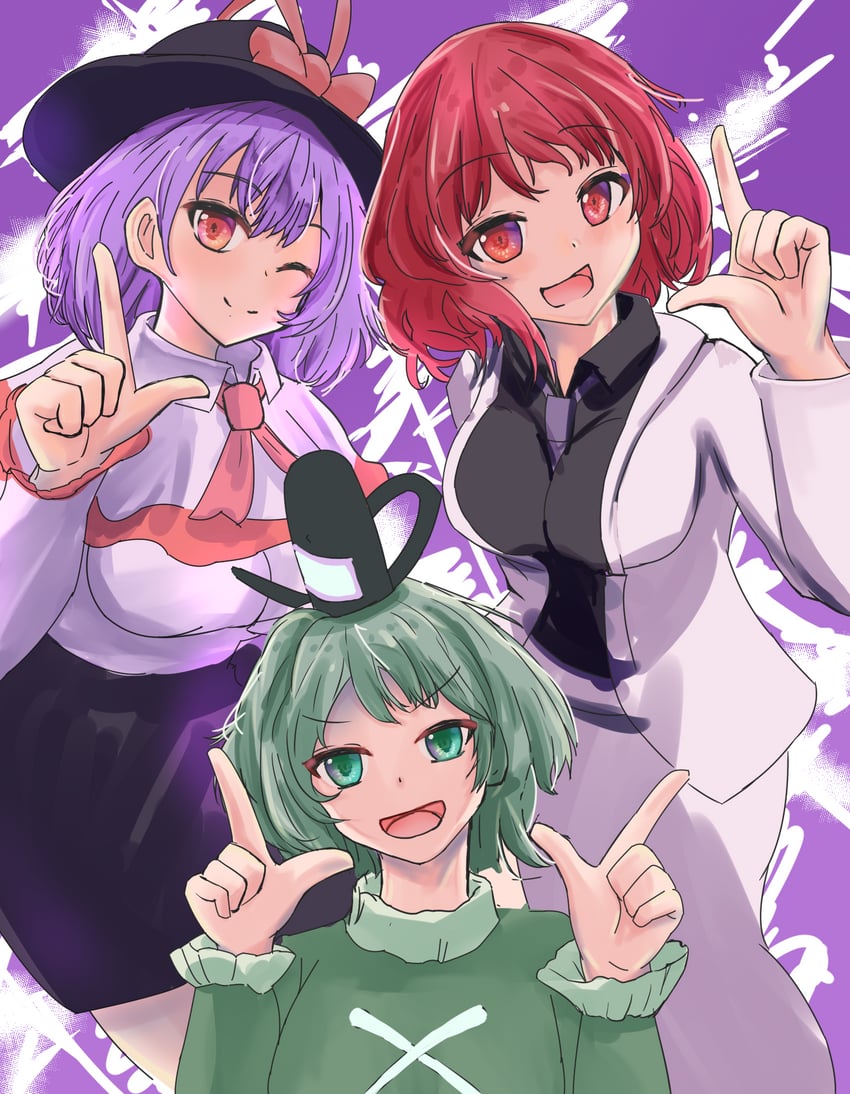 nagae iku, soga no tojiko, and horikawa raiko (touhou) drawn by bissya314
