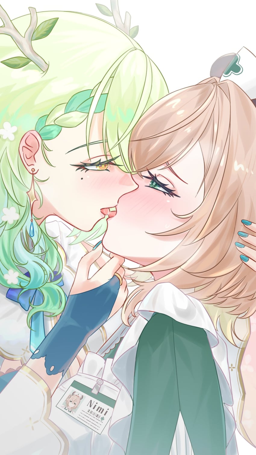 ceres fauna and nimi nightmare (hololive and 2 more) drawn by seekorplatypus