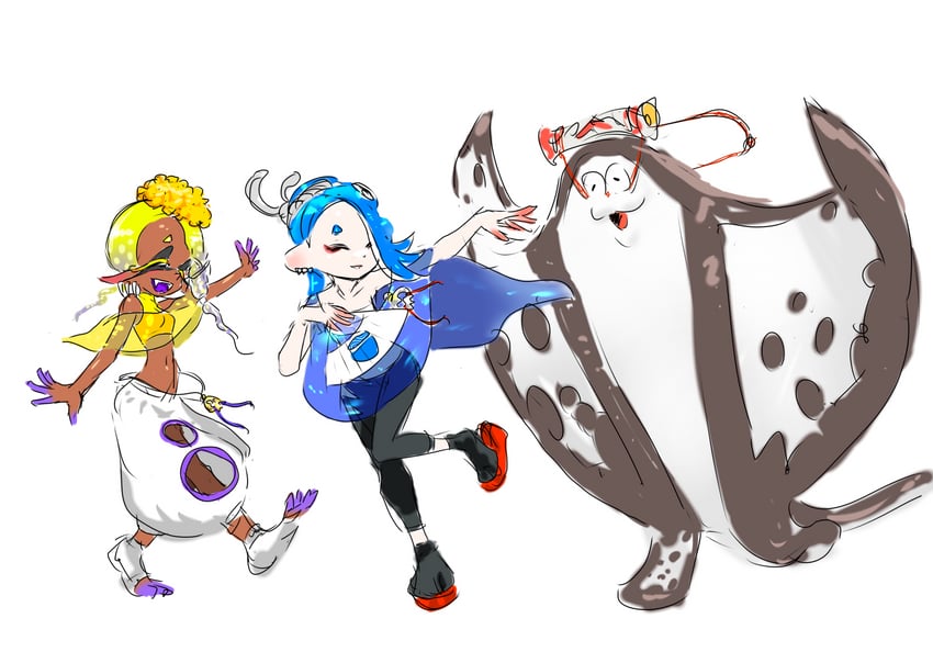 shiver, frye, and big man (splatoon and 1 more) drawn by koharu2.5
