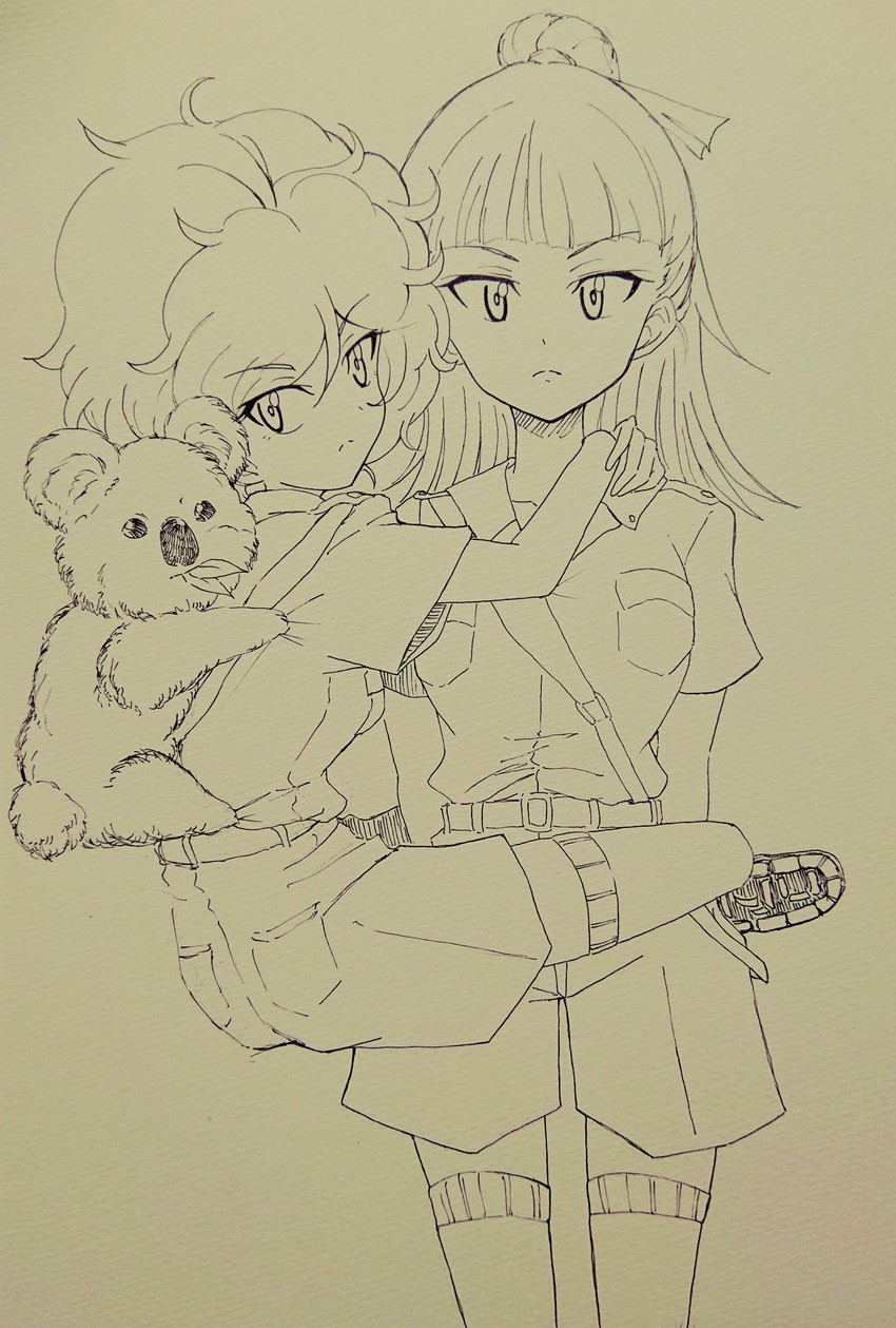 wallaby, koala, and kamonohashi (girls und panzer) drawn by niwa_(niwade_5656re)