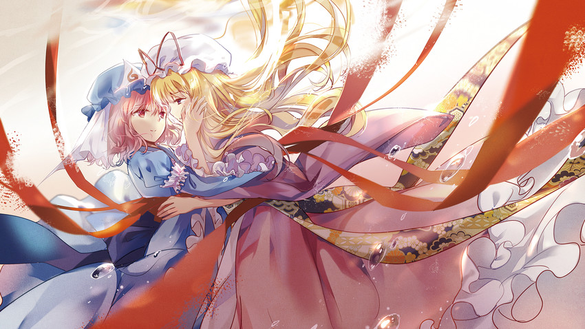 yakumo yukari and saigyouji yuyuko (touhou) drawn by kita_(kitairoha)