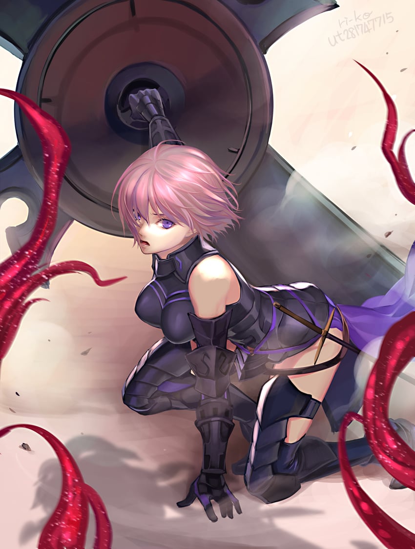 mash kyrielight and fou (fate and 1 more) drawn by ri-ko