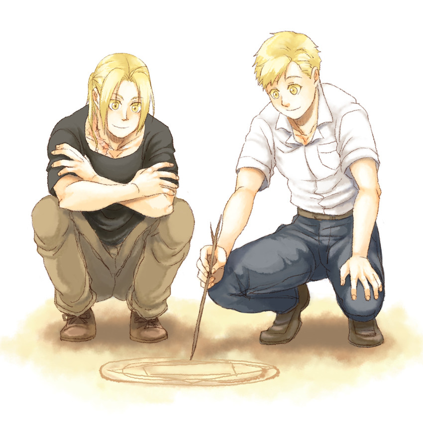 edward elric and alphonse elric (fullmetal alchemist) drawn by pai_(1111)